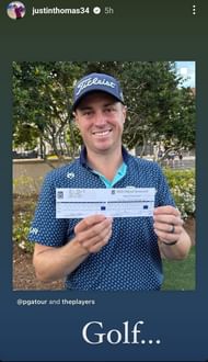 Still from Justin Thomas' Instagram story/@justinthomas34